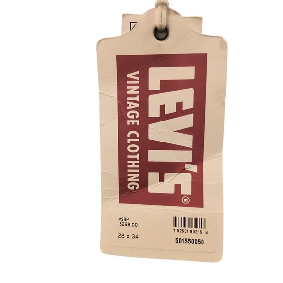 LVC Levis‎ 1955 501XX jeans Selvedge denim Men's Size 28x34  Rare New With Tags - Picture 10 of 11